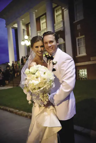 Chad Blackburn and his wife, Hillary Freeman, on their wedding day.