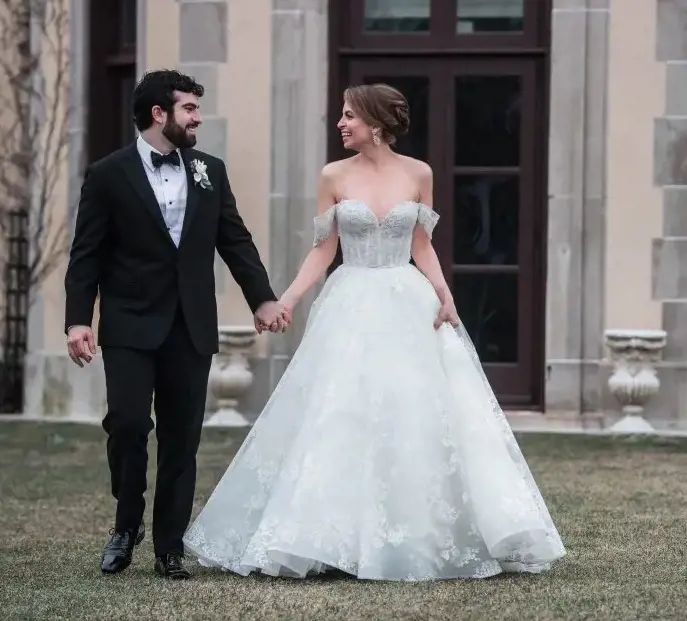 Jedediah Bila and Jeremy Scher wedding photoshoot on February 2018 at Ohea Castle, New York.
