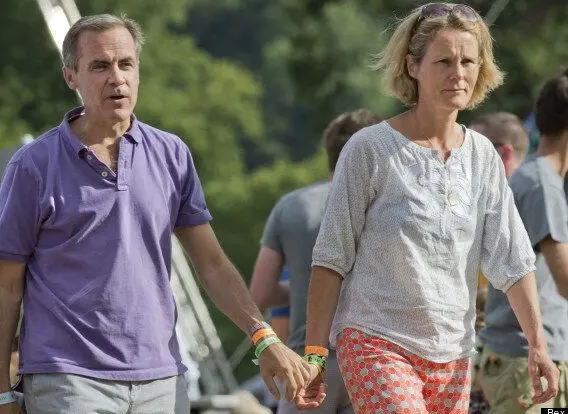 Mark Carney strolls hand-in-hand with his wife Diana
