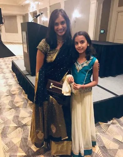 Asha Rangappa and her younger daughter at Trailblazer Award last night from the South Asian Bar Association of CT