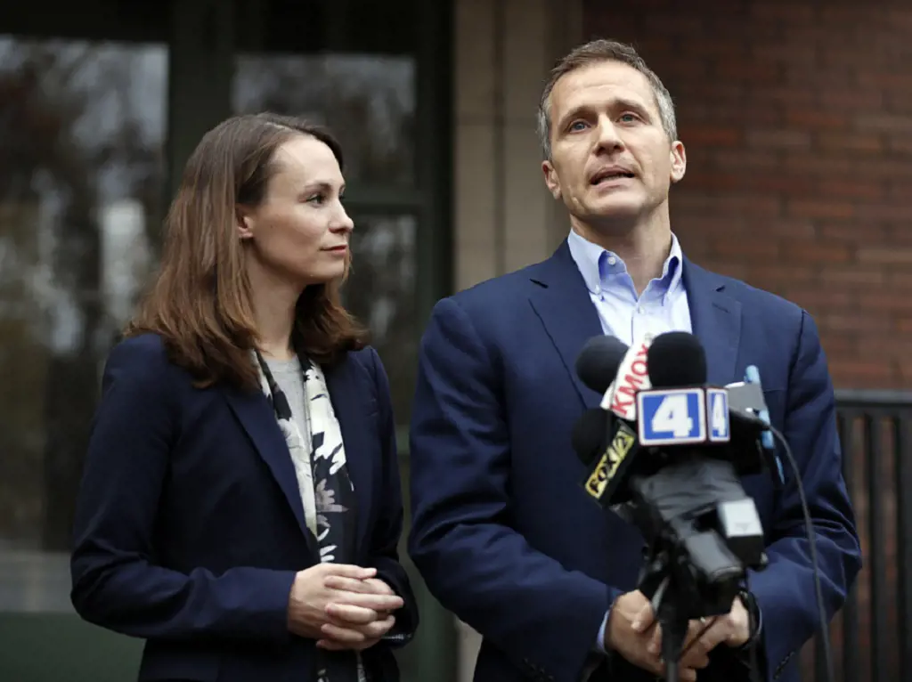 Eric Greitens with his wife Sheena Greitens.